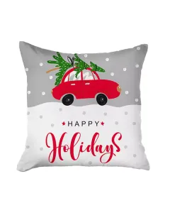 Nova Home Christmas Cushion Cover - 45x45 cm - Grey & White