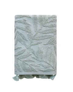 Nova Home Infinite Jacquard Floral Towel with 3D Texture - 100% Cotton - 30x50 Cm - Light Grey