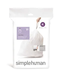 Simplehuman Custom Fit Liners-35-45 L (Code K) - White