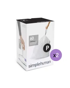 Simplehuman Custom Fit Liners-50-60 L (Code P) - White