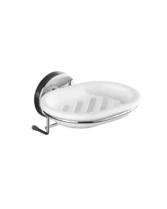 Wenko  Milazzo Vacum-Loc Soap Dish - Stainless Steel - White