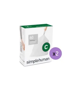 Simplehuman Custom Fit Liners-10-12 L (Code C) - White