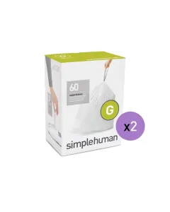 Simplehuman Custom Fit Liners-30 L (Code G) - White