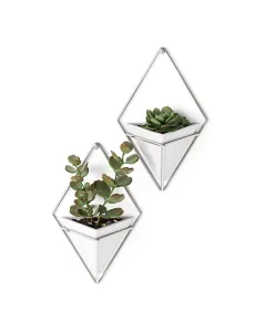 Umbra Trigg Wall Decor, Set of 2 - White & Nickel