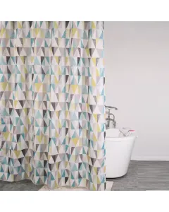 Weva Triangular Shower Curtain, 180x200 cm - Yellow