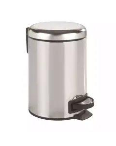 Wenko Leman Pedal Bin, 3 Liters, Stainless Steel - Silver