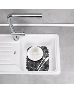 Wenko Kristall Stone Sink Mat - 31 x 26 Cm - Black available at The Scout - Amman, Jordan