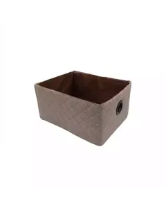 Weva Winsom Foldable Textile Storage Basket - 19x26x13 cm - Taupe available at The Scout - Amman, Jordan