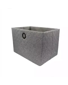 Weva Hammer Foldable Textile Storage Basket - 38x26x25 cm - Grey available at The Scout - Amman, Jordan