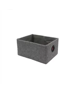 Weva Hammer Foldable Textile Storage Basket - 19x26x13 cm - Grey available at The Scout - Amman, Jordan