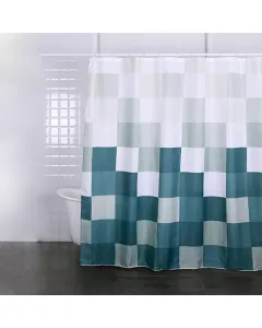 Weva "Rubiks Cube" Waterproof Shower Curtain - 180x200 cm - Green