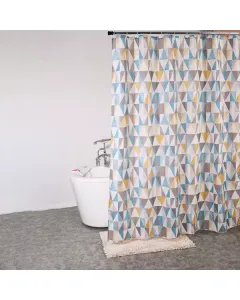 Weva "Triangular" Waterproof Shower Curtain - 180x200 cm - Multicolor