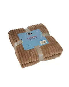 Nova Home Cordroy Winter Soft Flannel Blanket - Beige available at The Scout - Amman, Jordan