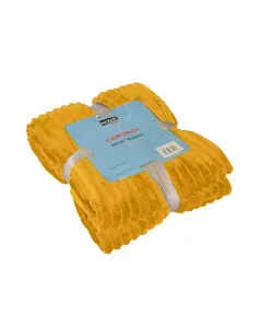 Nova Home Cordroy Winter Soft Flannel Blanket - Yellow available at The Scout - Amman, Jordan
