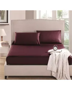 Nova Home "MicroBasic" Fitted Sheet Set - Burgandy