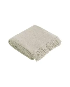 Manterol Fausto Throw Blanket - 100% Cotton - Beige