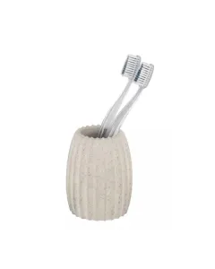 Wenko Torretta Toothbrush Holder with Textured Surface - Light Grey