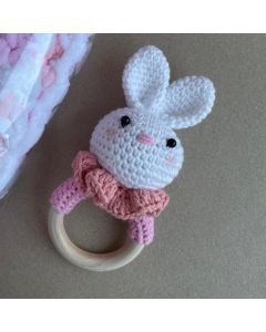 Rabbit Crochet Rattle Toy