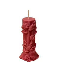 Rose Striped Candle - 100g - Pink