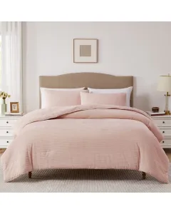 Nova Home Cozy Warm Velvet Blush Flannel Comforter - Rose (Available in Sizes)