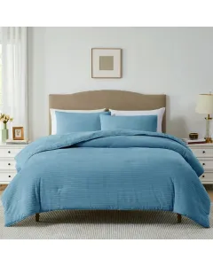 Nova Home Cozy Warm Velvet Blush Flannel Comforter - Single/Twin- Blue available at The Scout - Amman, Jordan