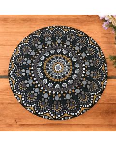 Decorative Mandala Dotting on Wood