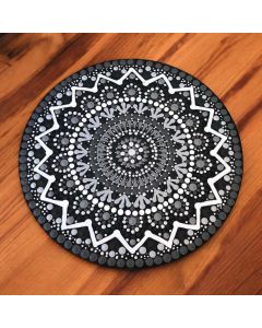 Decorative Mandala Dotting on Wood