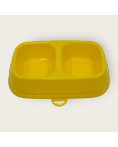 Double Pet Food Bowl (Yellow) available at The Scout - Amman, Jordan