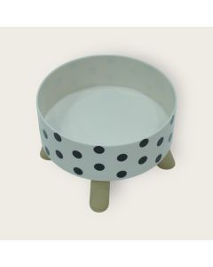 Elevated Pet Food Bowl with Polka Dots available at The Scout - Amman, Jordan