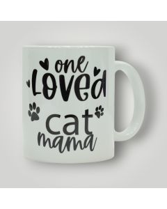 Image of "One Loved Cat Mama Ceramic Mug for Coffee or Tea" from TheScout Marketplace