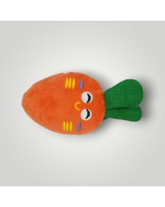 Carrot-Shaped Plush Cat Toy with Embroidered Details available at The Scout - Amman, Jordan