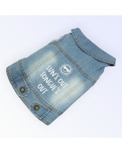 Pet Clothes Dog Denim Jacket (L)