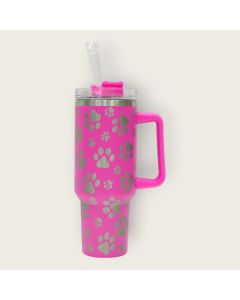 Pink Paw Print Tumbler available at The Scout - Amman, Jordan