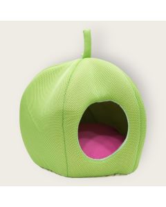 Green Pet Cave Bed with Pink Cushion available at The Scout - Amman, Jordan