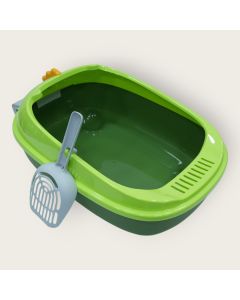 Cat Litter Box with Scoop - Green