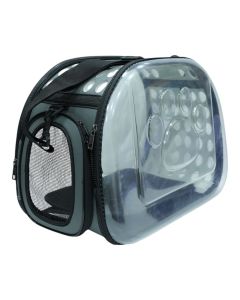 Transparent Pet Carrier with Paw Design