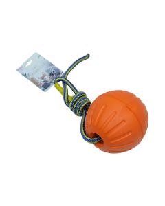 Orange Ball Rope Tug Toy available at The Scout - Amman, Jordan