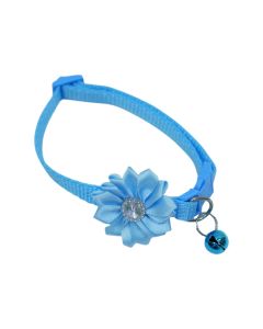 Blue Cat Collar with Flower and Bell available at The Scout - Amman, Jordan