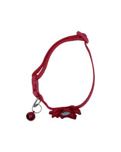 Red Cat Collar with Flower and Bell available at The Scout - Amman, Jordan