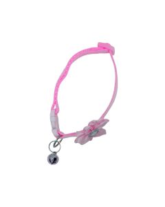 Pink Cat Collar with Flower and Bell available at The Scout - Amman, Jordan
