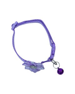 Purple Cat Collar with Flower and Bell available at The Scout - Amman, Jordan
