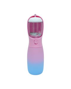 Pink and Blue Gradient Portable Pet Water Bottle