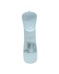 White Portable Pet Water Bottle with Scoop Cap available at The Scout - Amman, Jordan