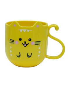 Kawaii Cat Mug for Boys and Girls (Yellow)