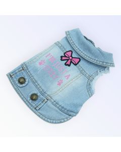 Image of "Pet Clothes Dog Jeans Jacket Cool Blue Denim Coat (S)" from TheScout Marketplace
