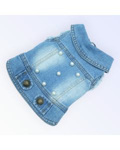Image of "Pet Clothes Dog Jeans Jacket Cool Blue Denim Coat (S)" from TheScout Marketplace