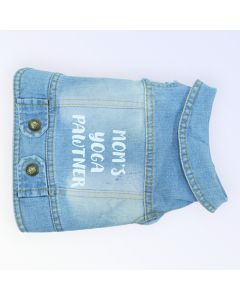 Pet Clothes Dog Jeans Jacket Cool Blue Denim Coat (M)