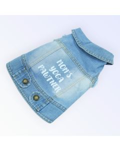 Image of "Pet Clothes Dog Jeans Jacket Cool Blue Denim Coat (M)" from TheScout Marketplace