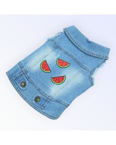 Image of "Pet Clothes Dog Jeans Jacket Cool Blue Denim Coat (L)" from TheScout Marketplace