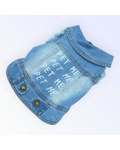 Image of "Pet Clothes Dog Jeans Jacket Cool Blue Denim Coat (M)" from TheScout Marketplace